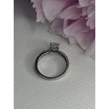 Shiny 925 Sterling Silver CZ Ring Size 10