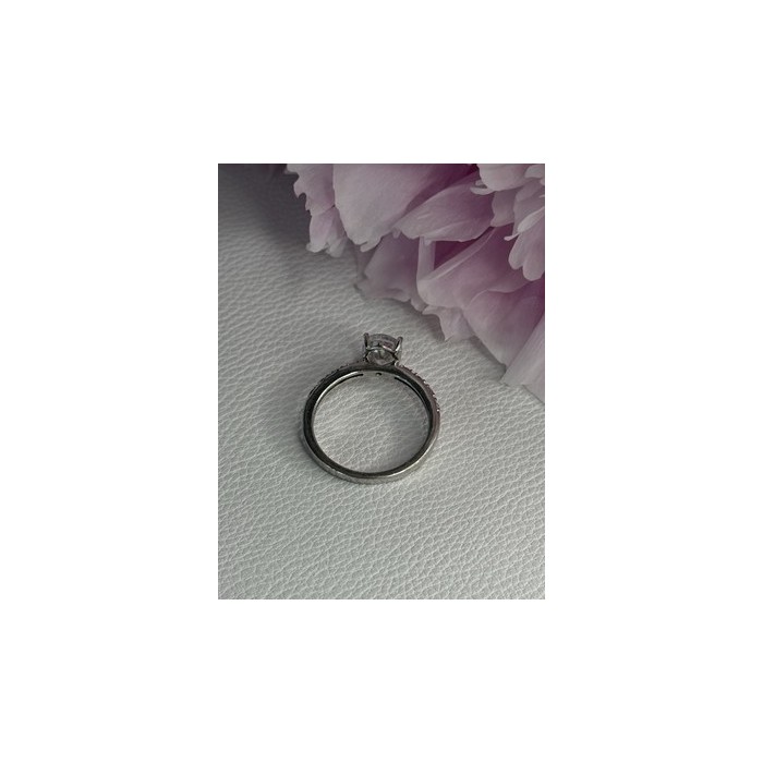 Shiny 925 Sterling Silver CZ Ring Size 10