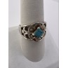 925 Sterling Silver Turquoise Ring Size 8.5
