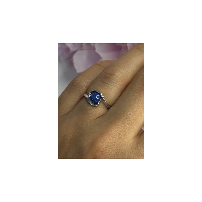 925 Sterling Silver Star Sapphire Ring Size 6