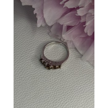 925 Sterling Silver Tourmaline Ring Size 8