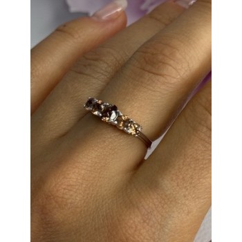 925 Sterling Silver Tourmaline Ring Size 8