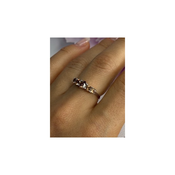 925 Sterling Silver Tourmaline Ring Size 8