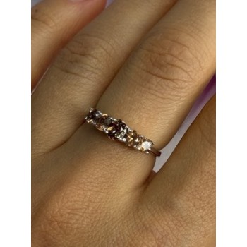 925 Sterling Silver Tourmaline Ring Size 8
