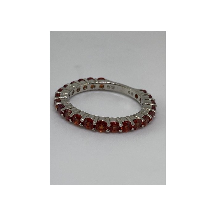 925 Sterling Silver Topaz Ring Size 6.75