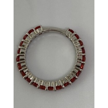 925 Sterling Silver Topaz Ring Size 6.75