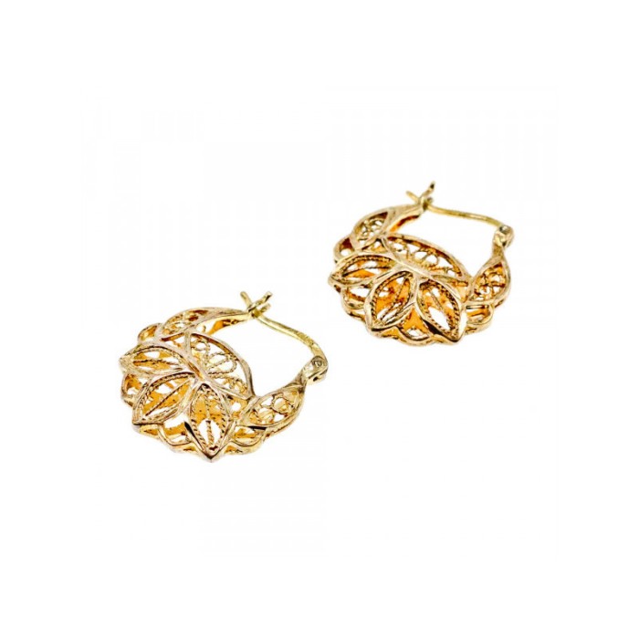 925 Sterling Silver Gold Plated Earrings