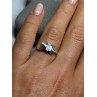 925 Sterling Silver Beryl Bow Ring Size 6