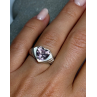 925 Sterling Silver CZ Heart Ring Size 6.5