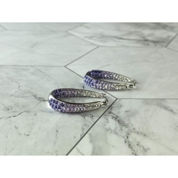 925 Sterling Silver Multicolor CZ 