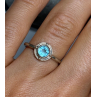 925 Sterling Silver Blue Topaz Ring Size 7.5