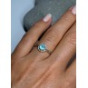 925 Sterling Silver Blue Topaz Ring Size 7.5