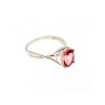 925 Sterling Silver Red Spinel Ring Size 7