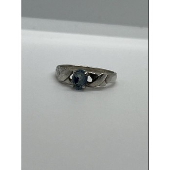 925 Sterling Silver & Topaz Ring Size 8