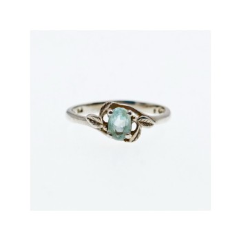 925 Sterling Silver Blue Topaz Ring Size 9.5