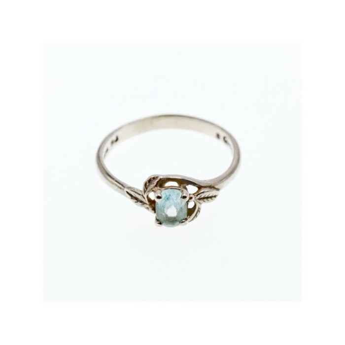 925 Sterling Silver Blue Topaz Ring Size 9.5