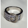 925 STERLING SILVER TANZANITE & BERYL RING SIZE 6
