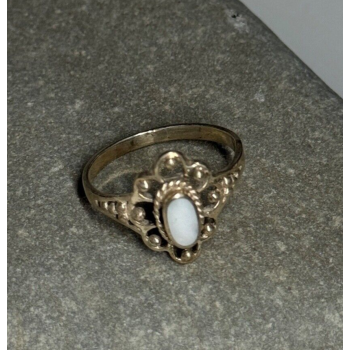 925 Sterling Silver Abalone Ring Size 7