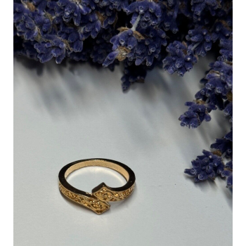 925 Sterling Silver Gold Plated Ring Size 6