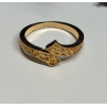925 Sterling Silver Gold Plated Ring Size 6