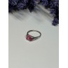 925 Sterling Silver Pink Topaz Ring Size 5
