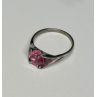 925 Sterling Silver Pink Topaz Ring Size 5