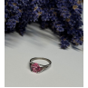 925 Sterling Silver Pink Topaz Ring Size 5