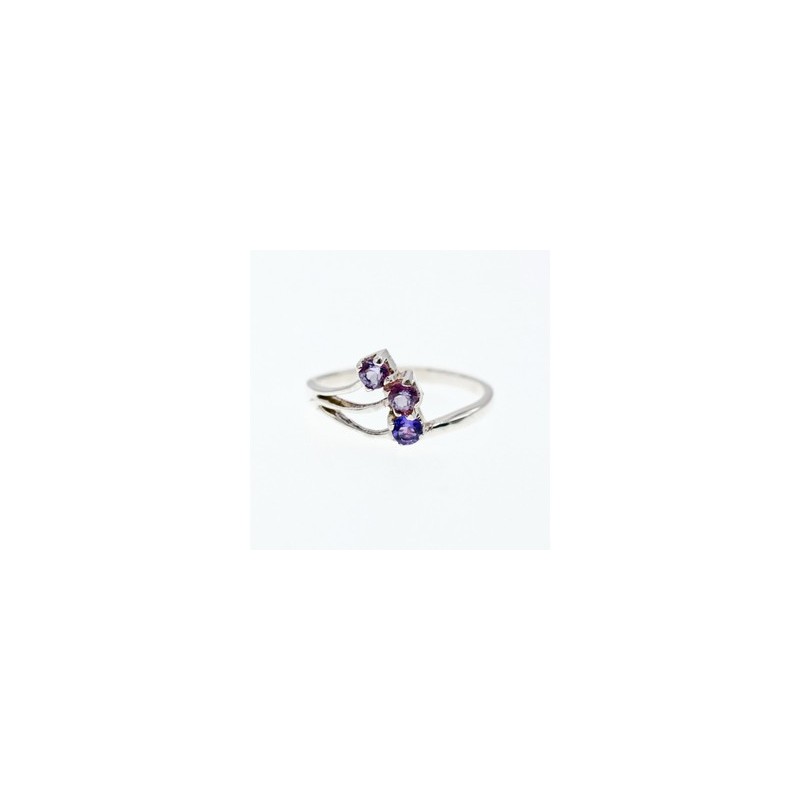 925 Sterling Silver Amethyst Ring Size 9