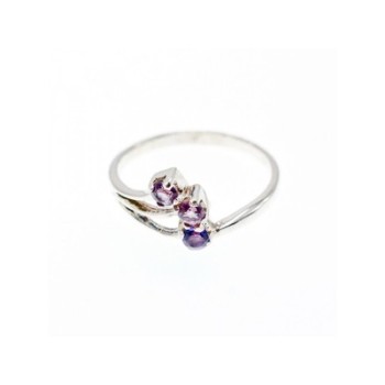 925 Sterling Silver Amethyst Ring Size 9