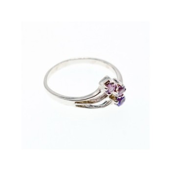 925 Sterling Silver Amethyst Ring Size 9