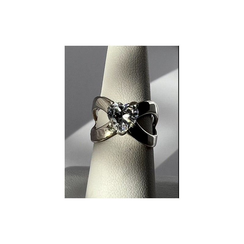 925 Sterling Silver Ncz Heart Ring Size 6