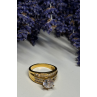 925 Sterling Silver Gold Plated CZ Ring Size 7.5