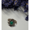 925 Sterling Silver Malachite Ring Size 6.5