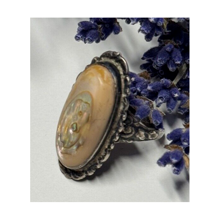 925 Sterling Silver Haliotis Ring Size 6.5