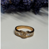 925 Sterling Silver Gold Plated CZ Ring Size 7