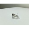 925 White & Blackened Sterling Silver Ring Size 7