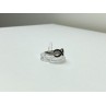 925 White & Blackened Sterling Silver Ring Size 7