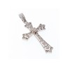 925 STERLING SILVER DIAMONDS CROSS PENDANT