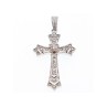 925 STERLING SILVER DIAMONDS CROSS PENDANT
