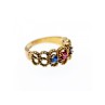 925 Sterling Silver Gold Plated CZ Ring Size 9.25