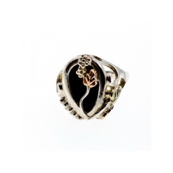 925 Sterling Silver Black Onyx Ring Size 6.5