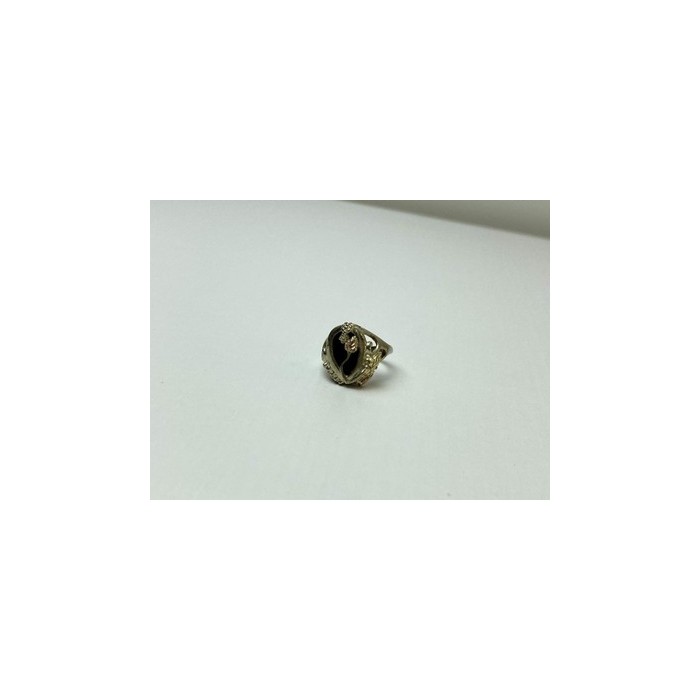 925 Sterling Silver Black Onyx Ring Size 6.5