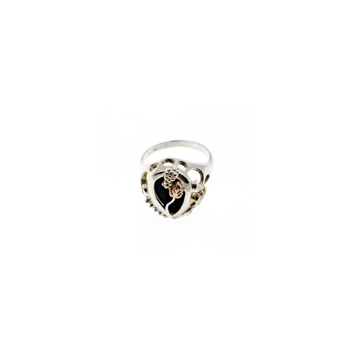925 Sterling Silver Black Onyx Ring Size 6.5