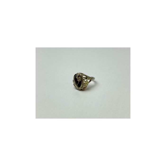 925 Sterling Silver Black Onyx Ring Size 6.5
