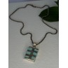 Vintage 925 Sterling Silver Turquoise Necklace Length 18 inch