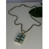 Vintage 925 Sterling Silver Turquoise Necklace Length 18 inch