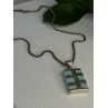 Vintage 925 Sterling Silver Turquoise Necklace Length 18 inch
