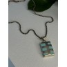 Vintage 925 Sterling Silver Turquoise Necklace Length 18 inch
