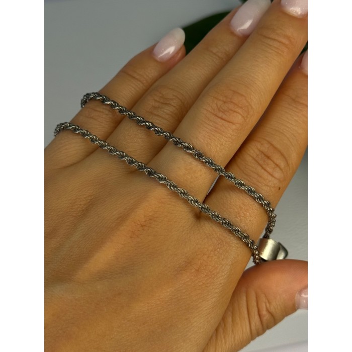 Vintage 925 Sterling Silver Turquoise Necklace Length 18 inch