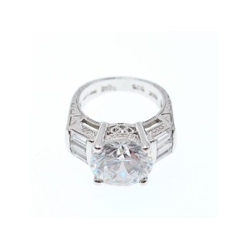 925 Sterling Silver CZ Ring Size 5.5